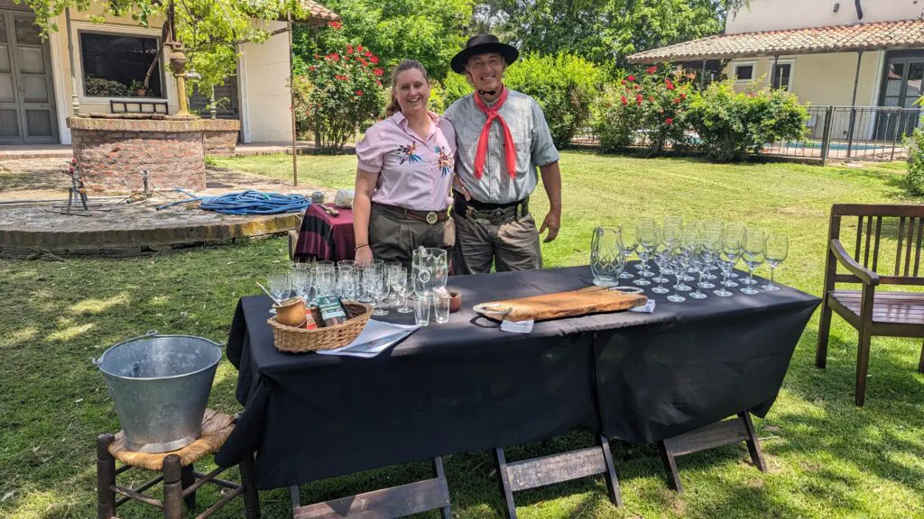 Wine tasting at the Gaucho Estancia
