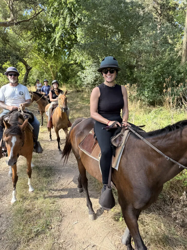 small group horseback riding experience