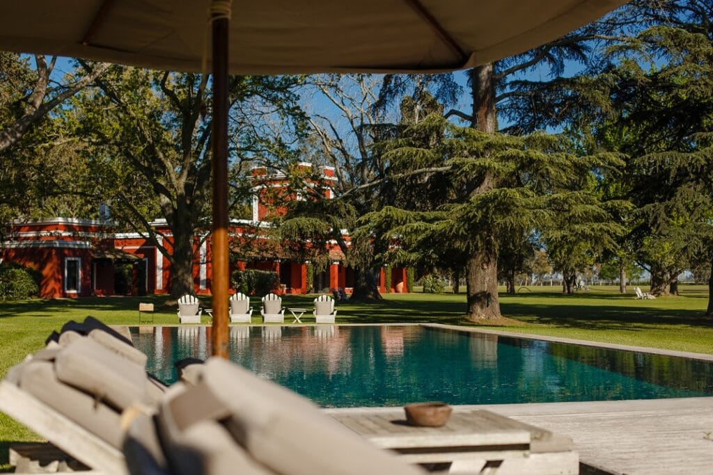 swimming pool at the Estancia La Bamba